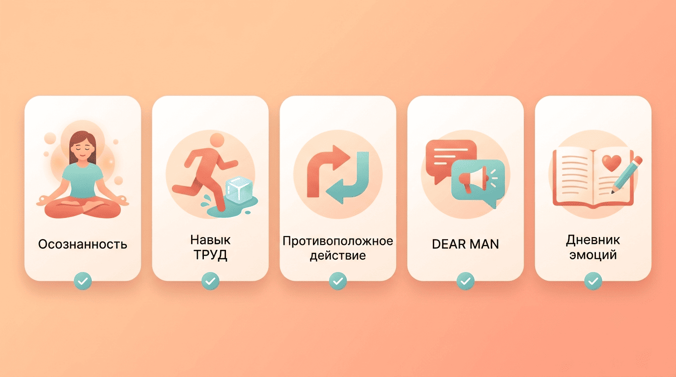 Навыки ДБТ, которые можно тренировать с ИИ-психологом