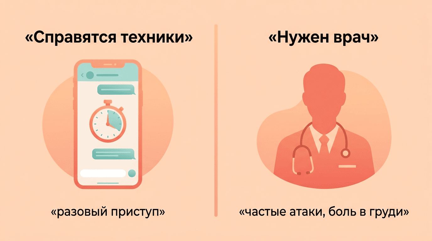Когда справятся техники, а когда нужен врач