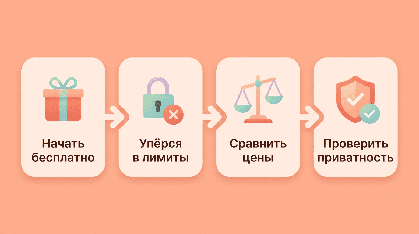 Порядок действий при выборе тарифа ИИ-психолога