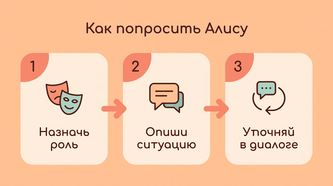 Три шага, как попросить Алису побыть психологом